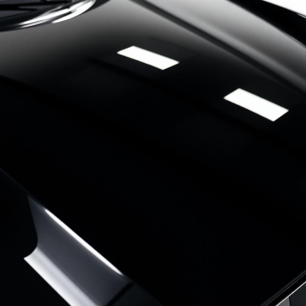 Mirror-gloss black paint after detailing